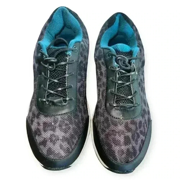 Vionic Shoes Women 9 Neptune 9003 Black Leopard Arch Support Sneakers - Picture 4 of 5